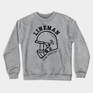 lineman serving pancakes daily foot ball helmet Crewneck Sweatshirt